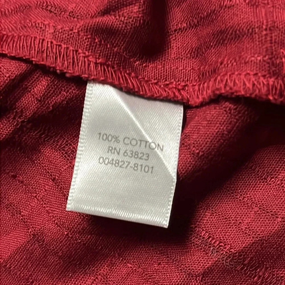 NWT 100% cotton jacket christopher & banks lightweight full zipper jacket red - Picture 8 of 10